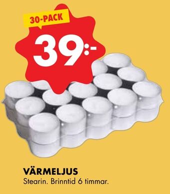 ÖoB Värmeljus erbjuda