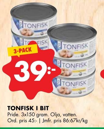 ÖoB Tonfisk i bit erbjuda