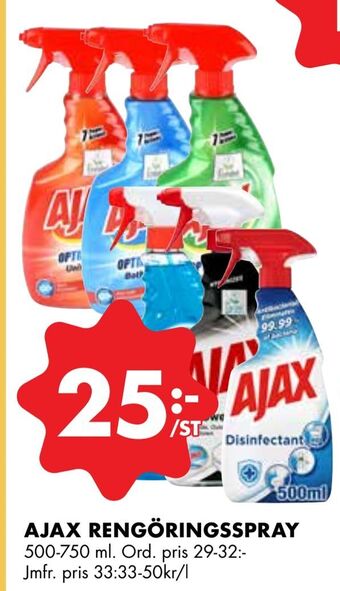 ÖoB Ajax rengöringsspray erbjuda