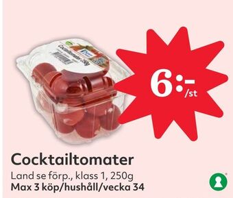 Hemköp Cocktailtomater erbjuda