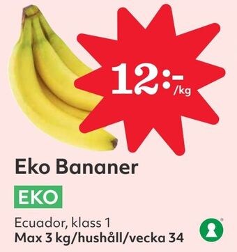 Hemköp Eko bananer erbjuda