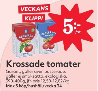 Hemköp Krossade tomater erbjuda