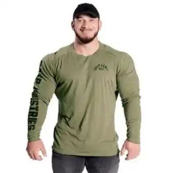 Gymgrossisten Throwback ls tee, wash green erbjuda