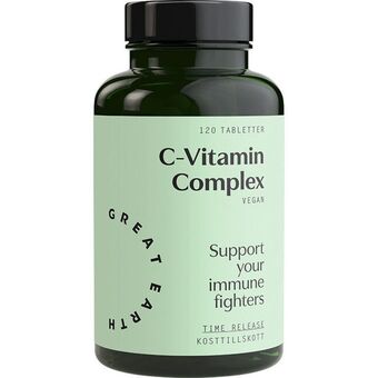 Apotek Hjärtat Great earth c-vitamin complex 120 tabletter erbjuda