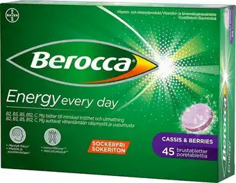 Apotek Hjärtat Berocca energy cassis & berries 45 st erbjuda