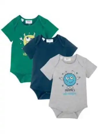Bonprix Kortärmad body (3-pack) ekologisk bomull erbjuda