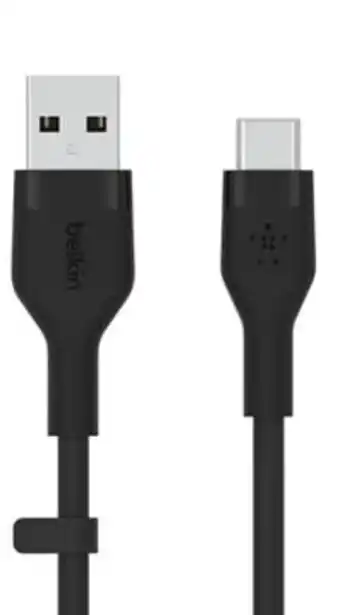 Inet Belkin silikon flex usb-a till c, 3m, svart erbjuda