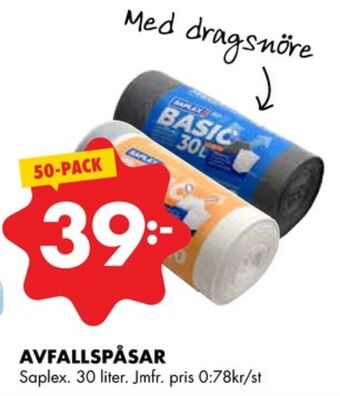 ÖoB Saplex avfallspåsar erbjuda