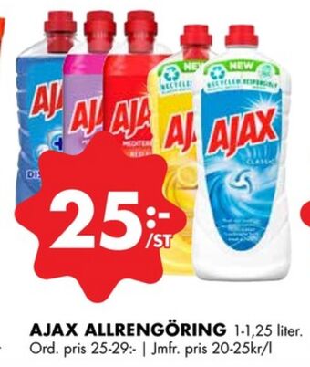 ÖoB Ajax rengöringsmedel erbjuda