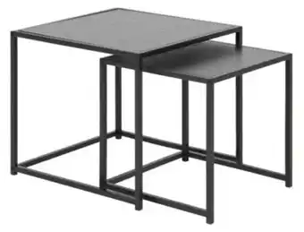 Milo satsbord 90955 metall melamin ask svart
