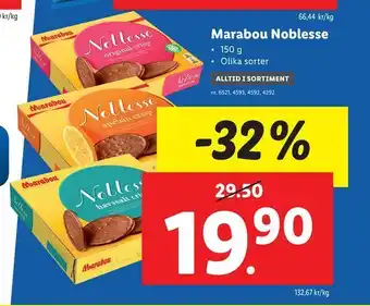 Lidl Marabou nobles se erbjuda