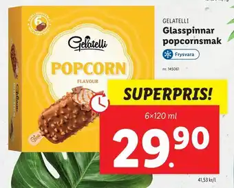 Lidl Glasspinnar popcornsmak erbjuda
