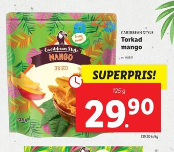Lidl Torkad mango erbjuda