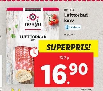 Lidl Lufttorkad korv erbjuda