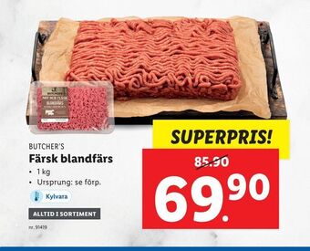 Lidl Färsk blandfärs erbjuda