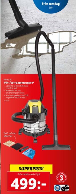 Lidl Våt-/torrdammsugare erbjuda