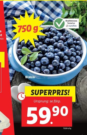 Lidl Blåbär erbjuda