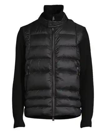 Padded cardigan svart