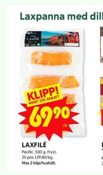 ICA Kvantum Pacific seafood laxfilé erbjuda