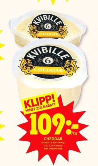 ICA Kvantum Kvibille cheddar erbjuda