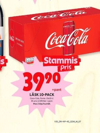 ICA Kvantum Coca cola läskedryck erbjuda