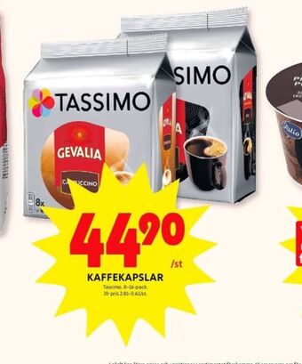 ICA Kvantum Tassimo kaffekapslar erbjuda