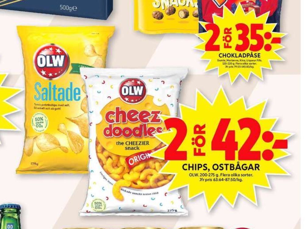 Olw chips erbjudande hos ICA Maxi