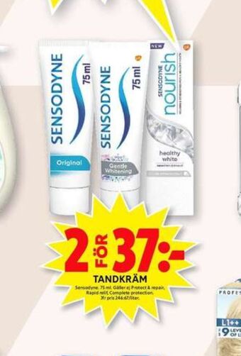 ICA Maxi Sensodyne tandkräm erbjuda