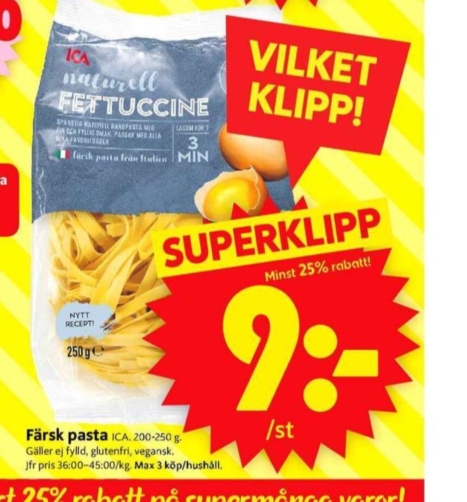 Ica pasta erbjudande hos ICA Supermarket
