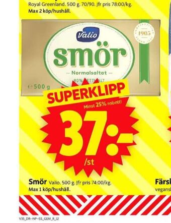 ICA Supermarket Valio smör erbjuda