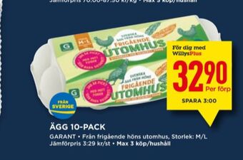 Willys Garant ägg erbjuda