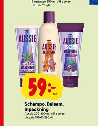 City Gross Schampo, balsam, inpackning erbjuda