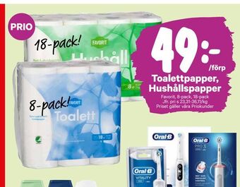 City Gross Toalettpapper, hushållspapper erbjuda