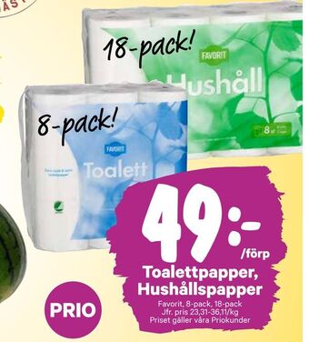 City Gross Toalettpapper, hushållspapper erbjuda