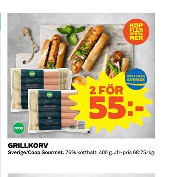 Coop Extra Grillkorv erbjuda