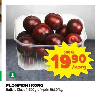 Coop Extra Plommon i korg erbjuda