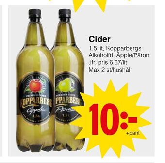 Matöppet Cider erbjuda