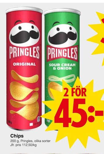 Matöppet Chips erbjuda