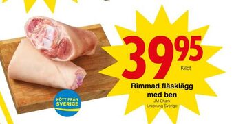 Matöppet Rimmad fläsklägg med ben erbjuda