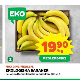 Coop Daglivs Ekologiska bananer erbjuda