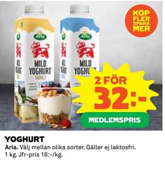 Coop Daglivs Yoghurt erbjuda