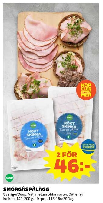 Coop Daglivs Smörgåspålägg erbjuda