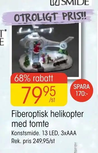 EKO Fiberoptisk helikopter med tomte erbjuda