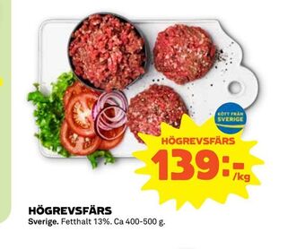 Stora Coop Högrevsfärs erbjuda