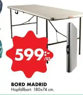 ÖoB Bord Madrid 180x74 cm erbjuda