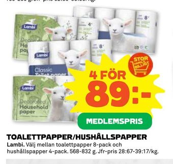 Stora Coop Toalettpapper/hushållspapper erbjuda