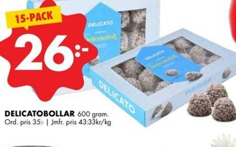 ÖoB Delicatobollar 600 gram erbjuda