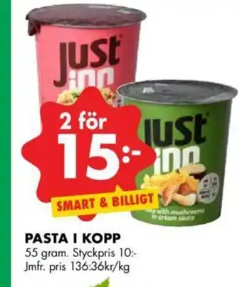 ÖoB Pasta I Kopp 55 gram erbjuda