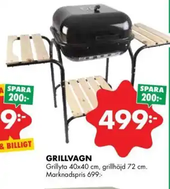 ÖoB Grillvagn 40x40 cm erbjuda