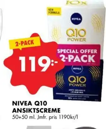 ÖoB Nivea Q10 Ansiktscreme 50+50 ml erbjuda